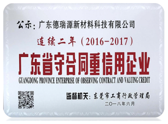 广东省守合同重信用企业